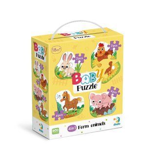 Пазл 4в1 Dodo Baby puzzle Сільські тварини 300686 фото