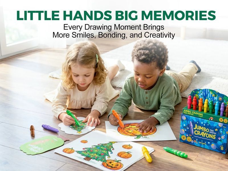 Jar Melo Jumbo Crayons &mdash; Великі крейди lдля малюків 8 кольорів JA99384 фото