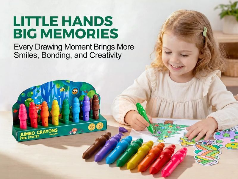 Jar Melo Jumbo Crayons &mdash; Великі крейди lдля малюків 8 кольорів JA99384 фото