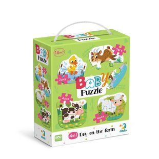 Пазл 4в1 Dodo Baby puzzle День на фермі 300687 фото