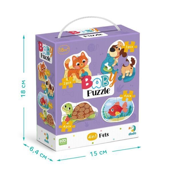 Пазл 4в1 Dodo Baby puzzle Домашні тварини 300688 фото