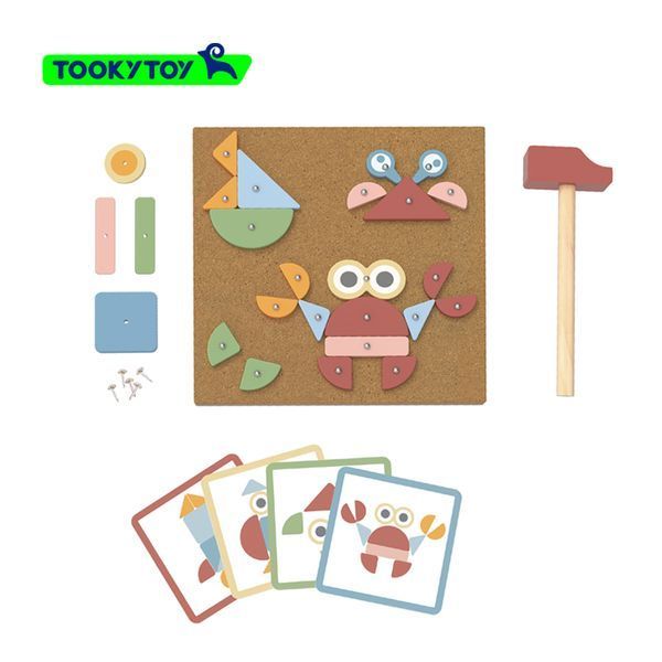 Дерев&rsquo;яна гра &laquo;Аплікація з молоточком&raquo; Tooky Toy TH155N фото